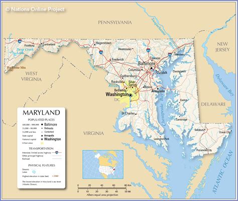 md map with cities|Map of the State of Maryland, USA .